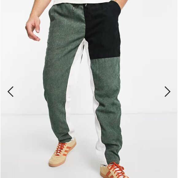 Colorblock Corduroy Straight Leg Joggers - Picture 3 of 8
